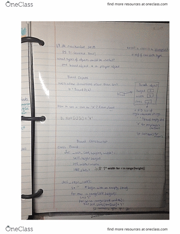 CAS CS 111 Lecture 32: 11/19/18 Lecture Handwritten Notes cover image