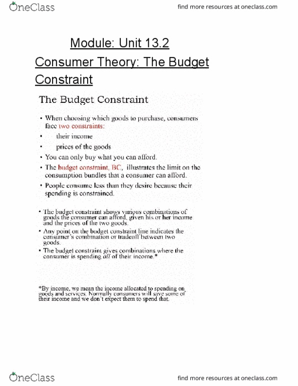 ECON 1B03 Lecture 41: Consumer Theory: The Budget Constraint thumbnail