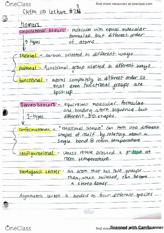 CHEM 110 Lecture 23: Isomers cover image