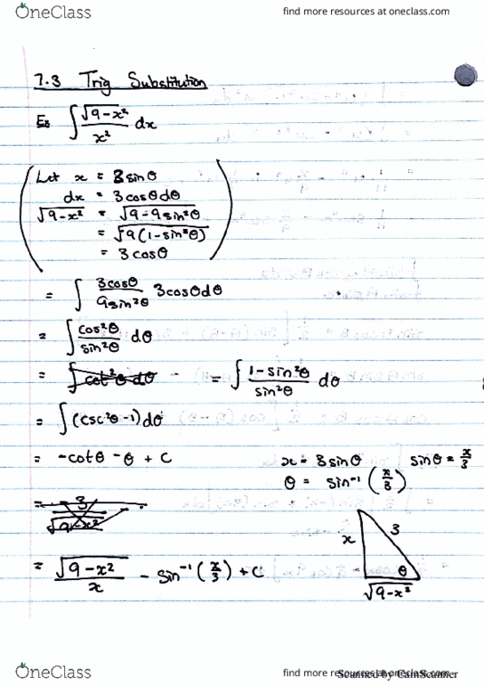 MATH 1ZA3 Lecture 36: Trig Substitution cover image