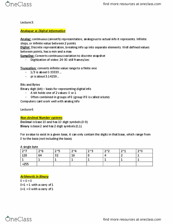 EECS 1520 Lecture Notes - Lecture 1: Probability Distribution, Software Categories, Or Gate thumbnail