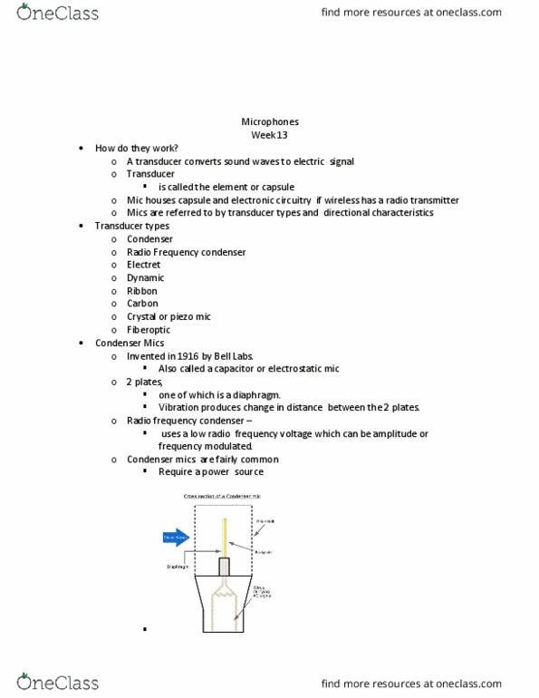 SPA 3011 Lecture Notes - Lecture 19: Electret, Radio Frequency, Frequency Modulation thumbnail