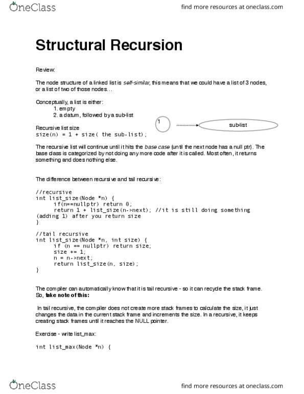 EECS 280 Chapter 21: Structural Recurssion thumbnail