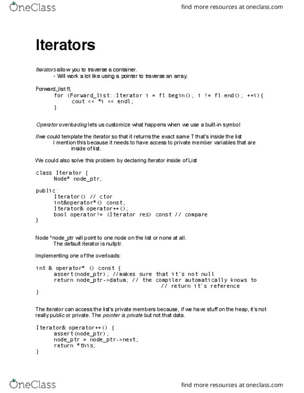 EECS 280 Lecture 18: Iterators thumbnail