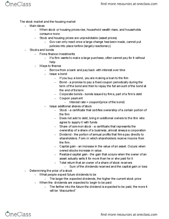 01:220:103 Chapter Notes - Chapter 14: Stock Market, Corporate Bond, Total Return thumbnail