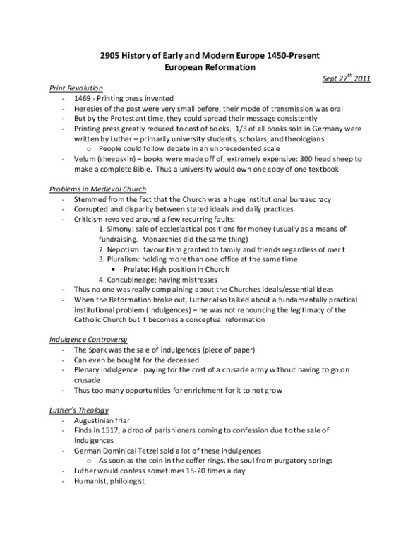 HIST 2905 Lecture 3: Lecture 3 The Reformations thumbnail