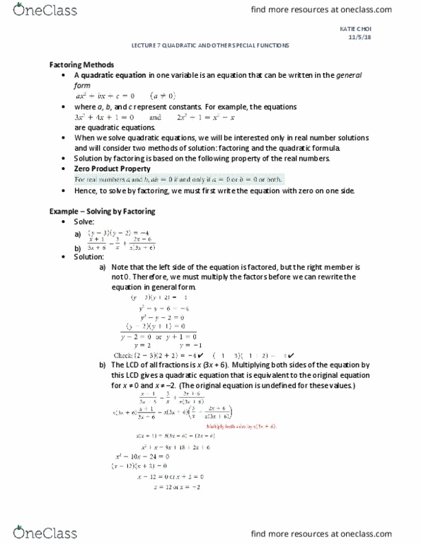 ITM 107 Lecture Notes - Lecture 9: Quadratic Formula, Xterm, Social Security Trust Fund cover image