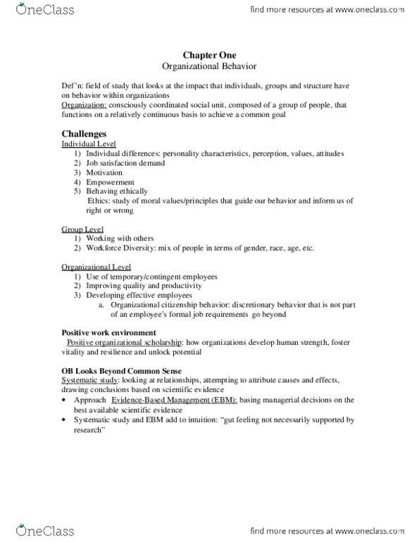 COMM 292 Chapter Notes -Telecommuting, Extraversion And Introversion, Heredity thumbnail