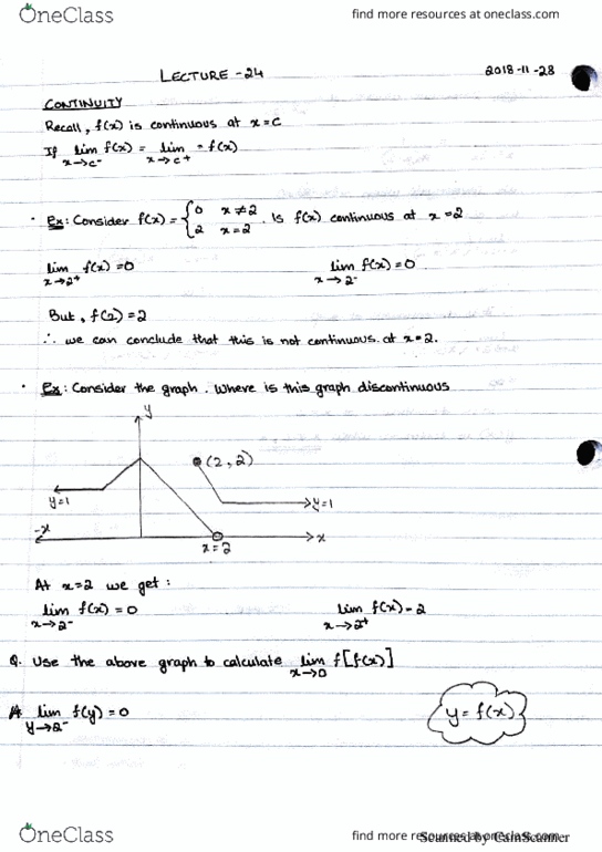MAT133Y5 Lecture 24: Continuation of limits cover image