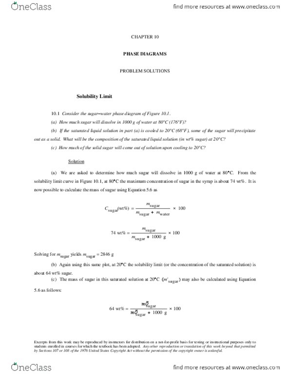 MSE101H1 Lecture Notes - Liquidus, Phase Boundary, Phase Diagram thumbnail