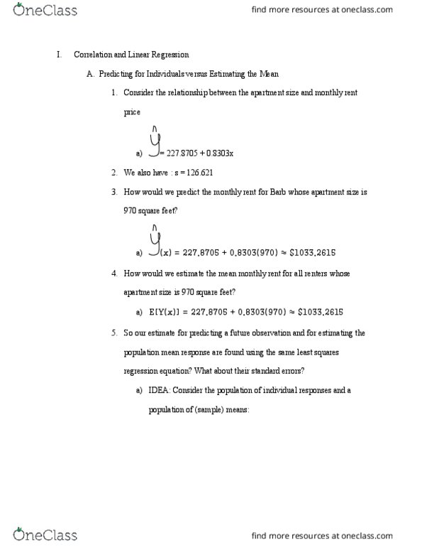 STATS 250 Lecture Notes - Lecture 37: Prediction Interval, Standard Deviation, Confidence Interval cover image