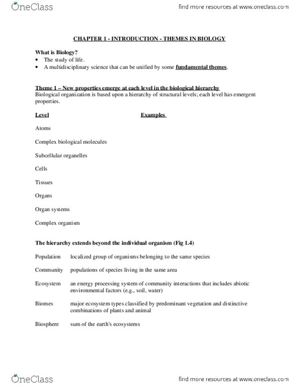 BIOL 1010 Lecture Notes - Scientific Control, Monera, Falsifiability thumbnail