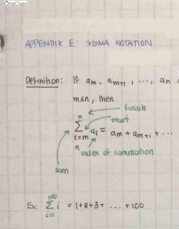 Calculus 1000A/B Lecture 38: Appendix E: Sigma Notation cover image