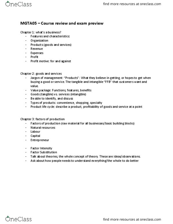 MGTA05H3 Lecture Notes - Lecture 14: Profit Motive, Human Capital, Economic System thumbnail