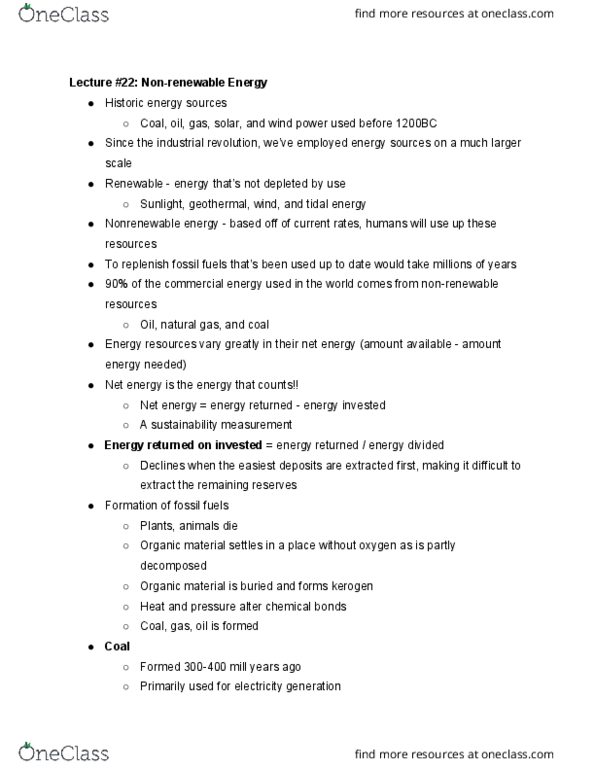 11:375:101 Lecture Notes - Lecture 22: Sustainability Measurement, Tidal Power, Renewable Energy thumbnail