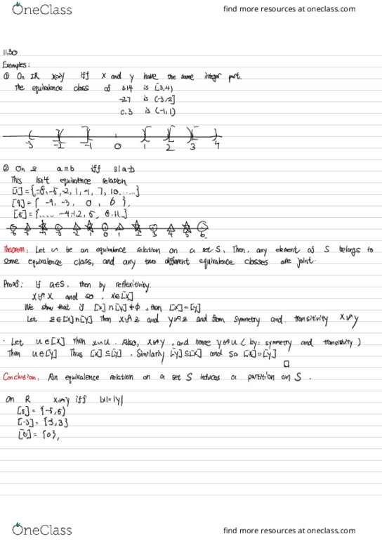 MAT102H5 Lecture Notes - Lecture 38: Equivalence Class cover image