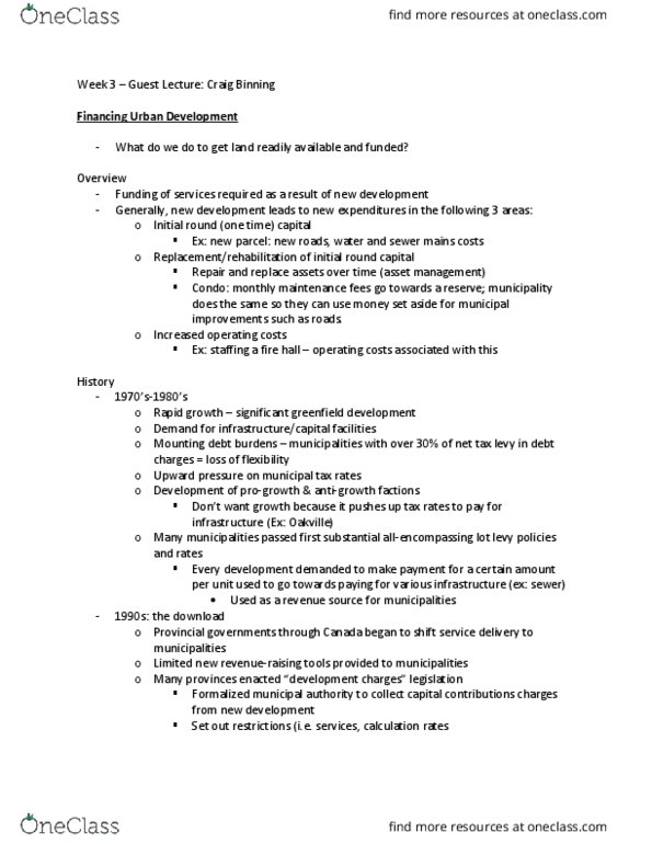 PLG 710 Lecture Notes - Lecture 3: Credit Theory Of Money, Child Care, Sanitary Sewer thumbnail