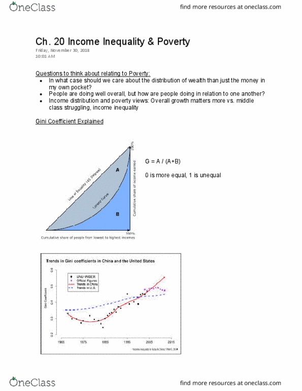 ECON 2010 Lecture Notes - Lecture 42: Gini Coefficient, Income Distribution, Jeremy Bentham cover image