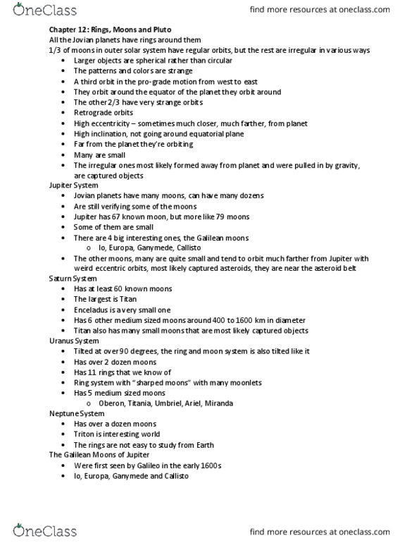 PHYS 1000 Lecture Notes - Lecture 20: Galilean Moons, Retrograde And Prograde Motion, Rings Of Saturn thumbnail