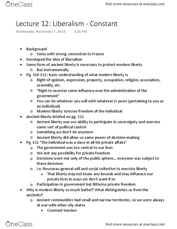 POL S 1 Lecture Notes - Lecture 12: Justice First, Original Position, Nationstates thumbnail