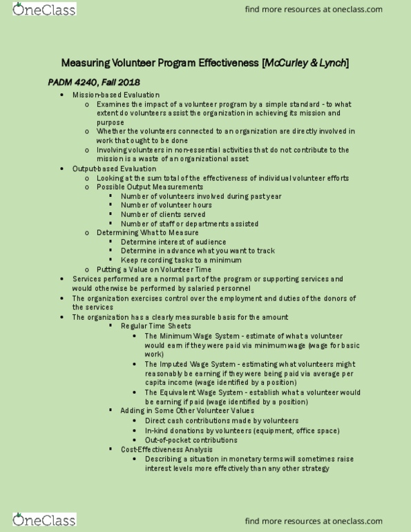 PACS 4240 Chapter 11: McCurley Measuring Effectiveness thumbnail