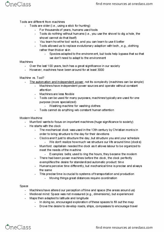 NATS 1760 Lecture Notes - Lecture 2: Washing Machine, Barter thumbnail