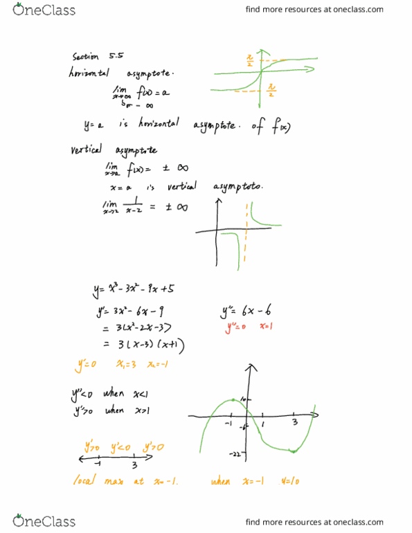 MATH 3A Lecture Notes - Lecture 29: Asymptote cover image