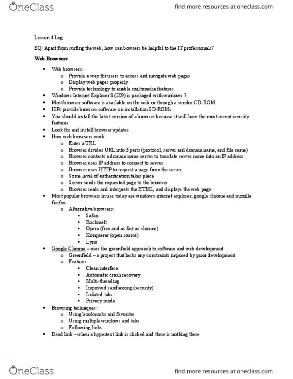 AGRB 430 Lecture Notes - Lecture 2: Internet Explorer 8, Firefox, Privacy Mode thumbnail