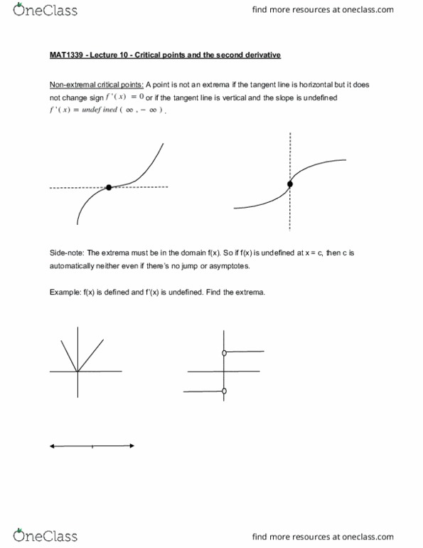 MAT 1339 Lecture 12: MAT1339 - Lecture 10 - Critical points and the second derivative (1) thumbnail