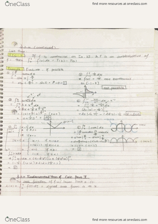 MATH 20A Lecture 29: 5.4(continued/5.5 fundamental theorem of Calculus Part II cover image