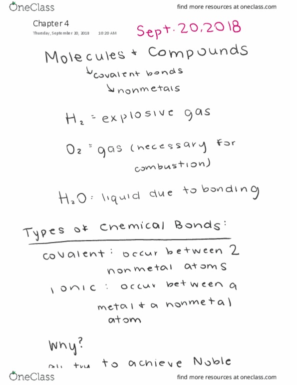 CH 101 Lecture 4: Chapter 4 Molecules and Compounds thumbnail