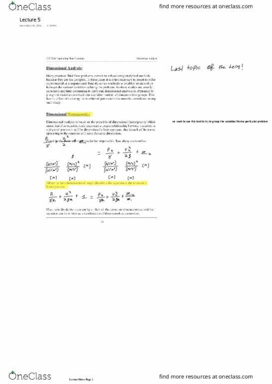 Civil and Environmental Engineering 2224 Lecture Notes - Lecture 5: Fluid Mechanics thumbnail