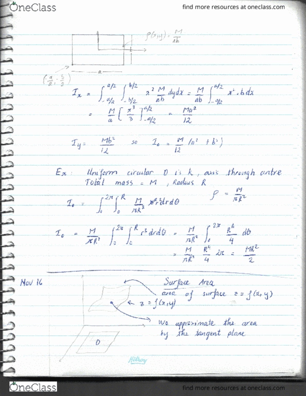 MATH 200 Lecture Notes - Lecture 32: Tangent Space cover image