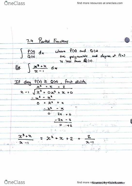 MATH 1ZA3 Lecture 37: Partial Fractions cover image