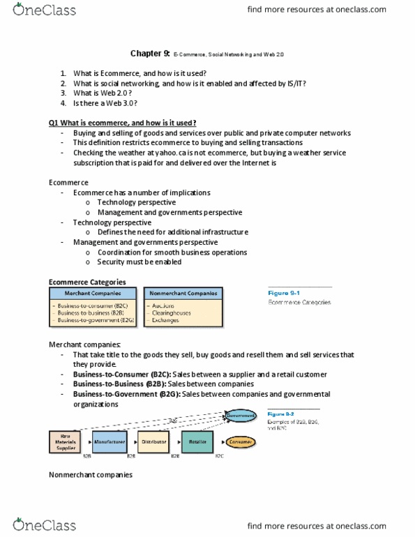 COMM 226 Lecture Notes - Lecture 9: E-Commerce, Retail, Customer Service thumbnail