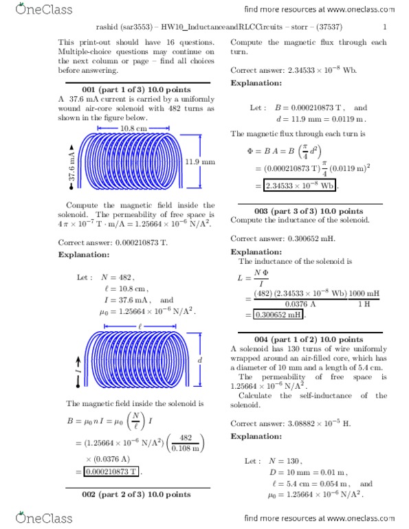 PHY 303L Lecture Notes - Alfred Von Wurzbach, Inductor, Horse Length thumbnail