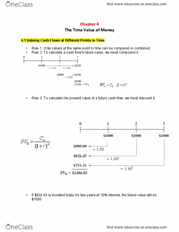 FIN 300 Lecture Notes - Lecture 4: Cash Flow, Annuity, Hire Purchase thumbnail