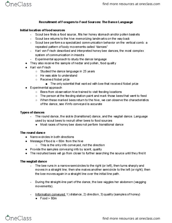 ENVS 2210 Lecture Notes - Lecture 15: Karl Von Frisch, Optical Flow thumbnail