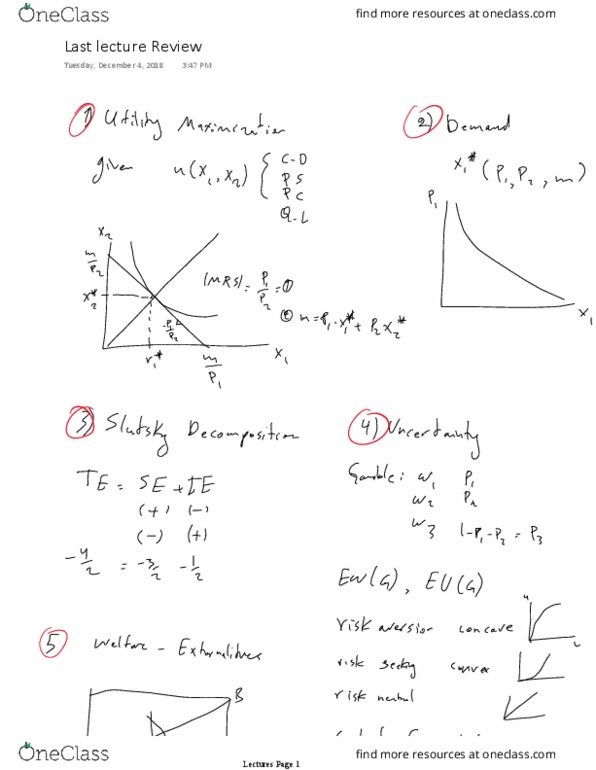 ECON 2GG3 Lecture 31: Lecture 31 Last lecture- review thumbnail