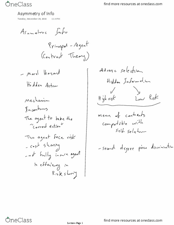 ECON 3Z03 Lecture 26: Asymmetry of Info- Nov 20 thumbnail