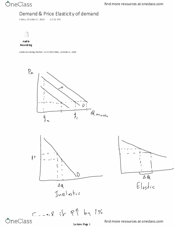 ECON 3Z03 Lecture 12: Demand & Price Elasticity of demand-oct 5 thumbnail