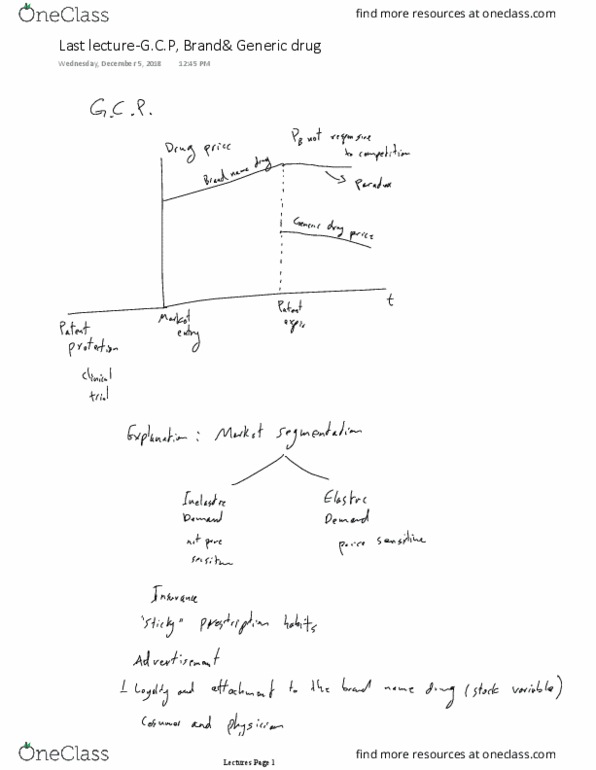 ECON 3Z03 Lecture Notes - Lecture 31: Generic Drug thumbnail