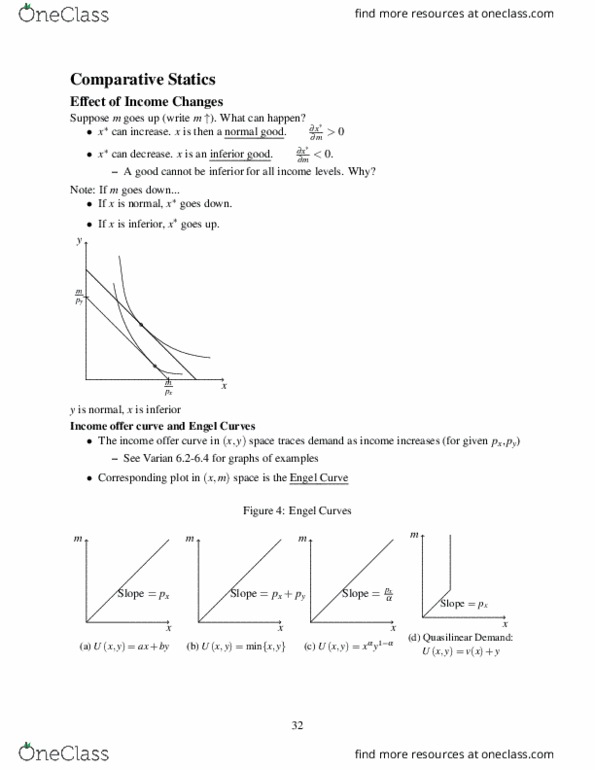 ECON 20000 Lecture Notes - Lecture 5: Engel Curve, Demand Curve, Inferior Good thumbnail