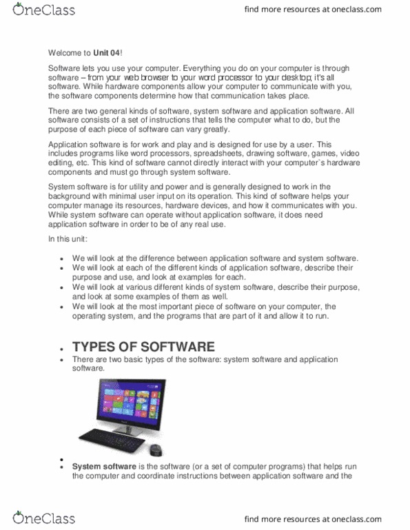 CIS 1000 Chapter Notes - Chapter 4-6: Video Editing Software, Application Software, Hard Disk Drive thumbnail