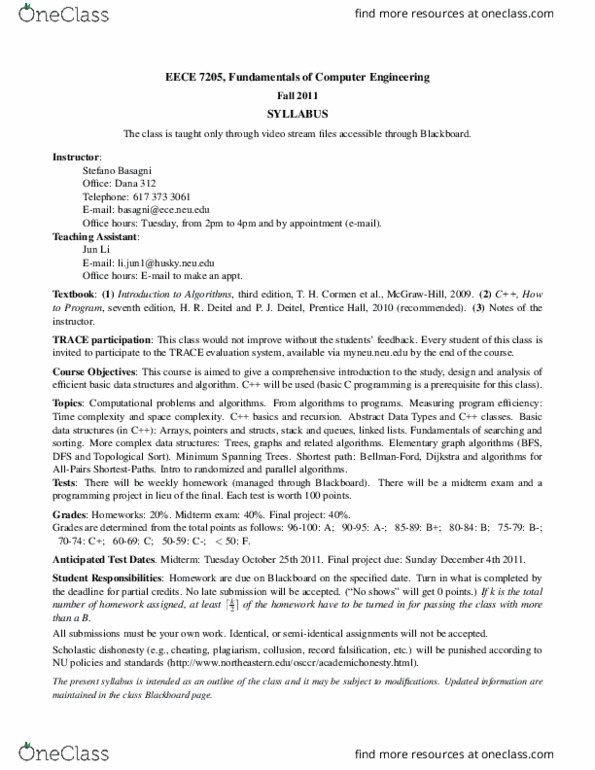 EECE 7205 Chapter Notes -Prentice Hall, Time Complexity, Computer Engineering thumbnail