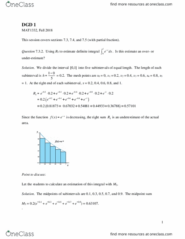 MAT 1332 Lecture Notes - Lecture 1: Partial Fraction Decomposition, Function Composition, 32X thumbnail