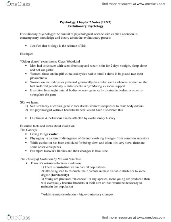 PSYCH 1XX3 Chapter Notes - Chapter 2: Heritability, Filicide, Eugenics thumbnail