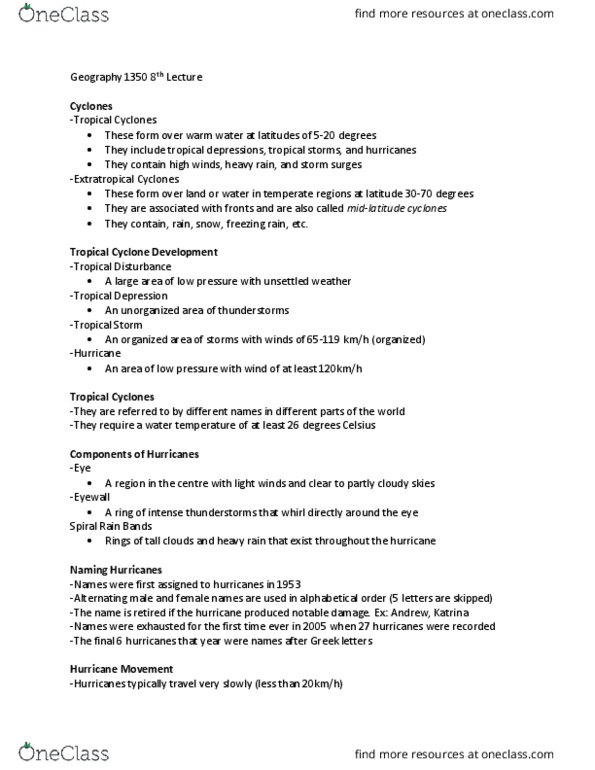 GEOG 1350 Lecture Notes - Lecture 8: Hurricane Andrew, Freezing Rain, Unorganized Area thumbnail