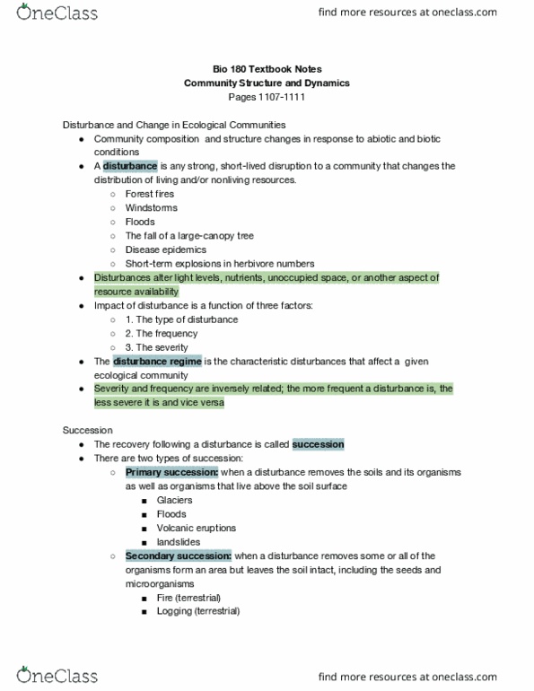 BIOL 180 Chapter Notes - Chapter Pages 1107-1111: Secondary Succession, Primary Succession, Herbivore thumbnail