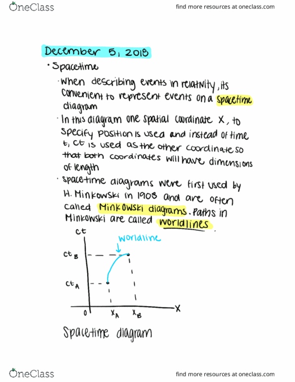 PHYSICS 1250 Lecture 47: Spacetime Diagrams and Events cover image